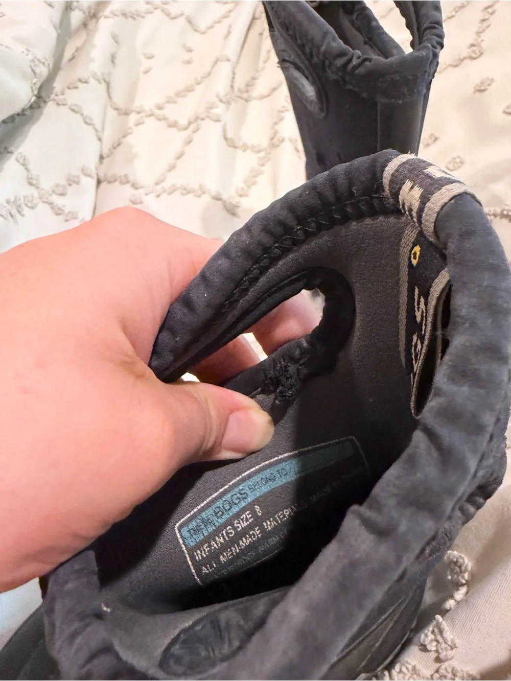 Bogs Kids Black Waterproof Pull-On Boots